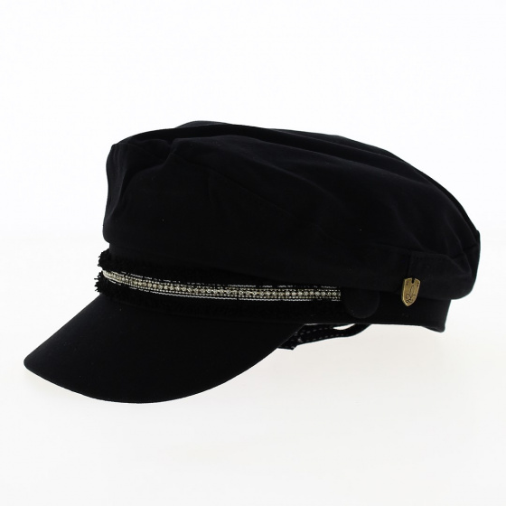 Black Cotton Fisherman Cap