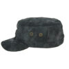 Black Leather Army Cap