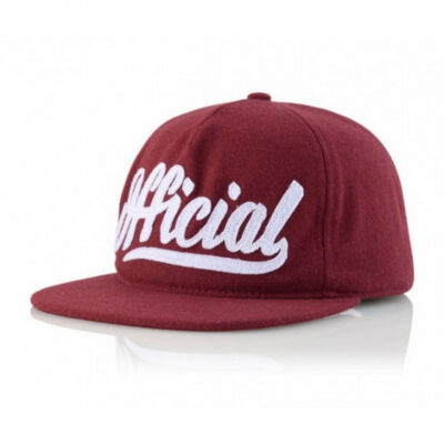 Burgundy Baseball Skate Logo Cap