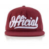 Burgundy Baseball Skate Logo Cap