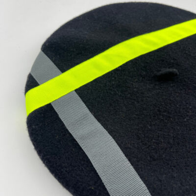Classic Black Beret with Ribbons