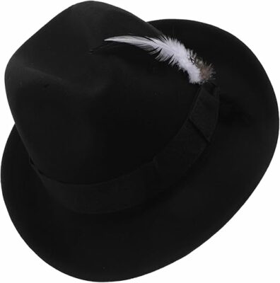 Classic Short Brim Black Fedora Hat