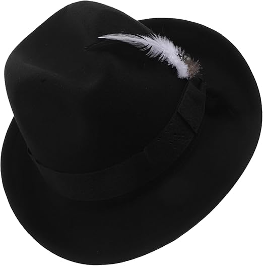 Classic Short Brim Black Fedora Hat