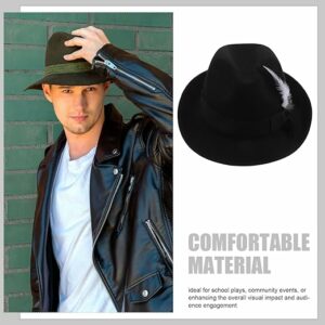 Classic Short Brim Black Fedora Hat