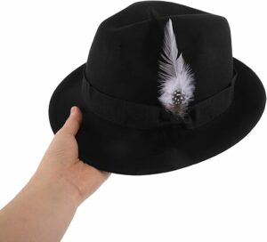 Classic Short Brim Black Fedora Hat