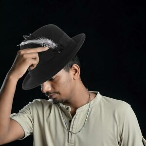 Classic Short Brim Black Fedora Hat