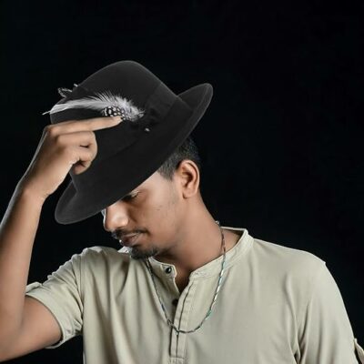 Classic Short Brim Black Fedora Hat
