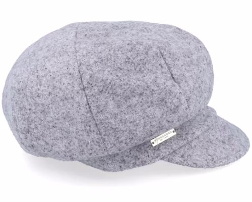 Fabric Baker Boy Cap Smoke Grey Vega Cap
