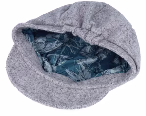 Fabric Baker Boy Cap Smoke Grey Vega Cap