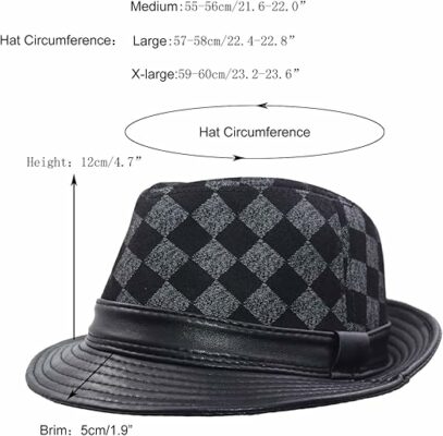 Genuine Leather Fedora Hat