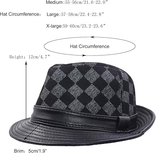 Genuine Leather Fedora Hat