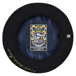 Gold Embroidery Black Beret