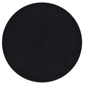 Gold Embroidery Black Beret