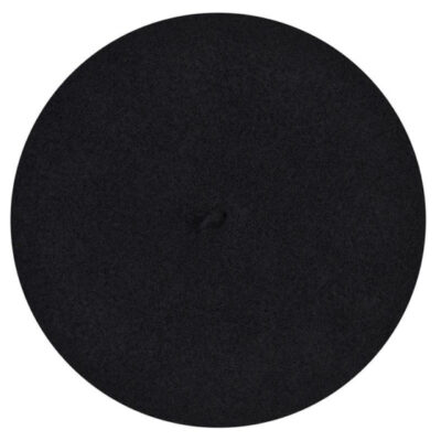 Gold Embroidery Black Beret