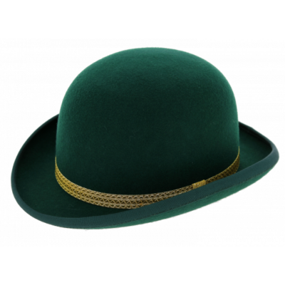Green Wool Felt Bowler Hat