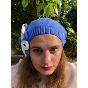 Irma Cotton Flower Blue Beret