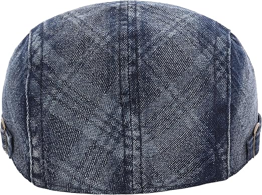 Ivy Adjustable Denim Flat Cap