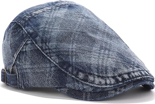 Ivy Adjustable Denim Flat Cap
