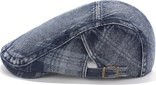 Ivy Adjustable Denim Flat Cap