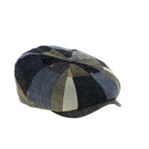 Linen Patchwork Hatteras Newsboy Cap