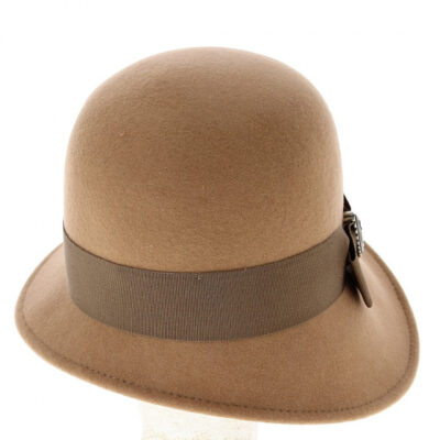 Maithe Wool Felt Cloche Hat Camel