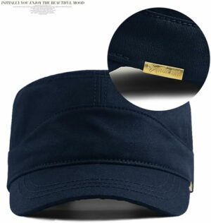 Men Short Brim Army Cap