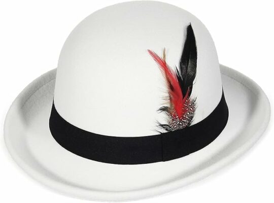 Men Women Short Brim Bowler Hat