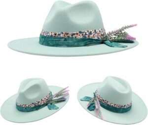 Men & Women Wide Brim Fedora Hat