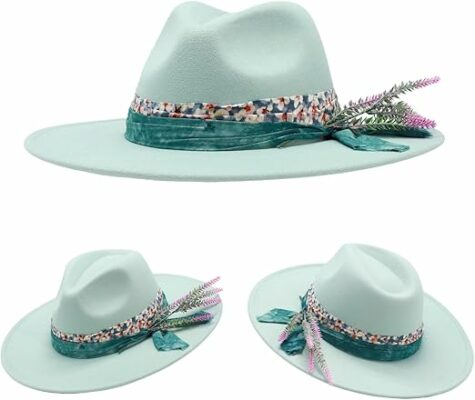 Men & Women Wide Brim Fedora Hat