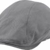 Men's Cotton Flat Cap - Grey