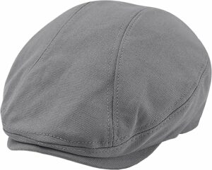 Men's Cotton Flat Cap - Grey