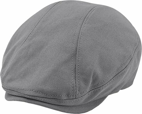 Men's Cotton Flat Cap - Grey