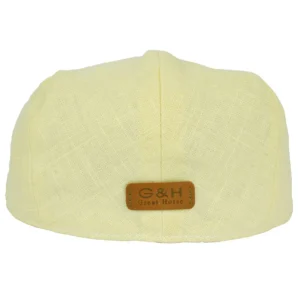 Mens Linen Flat Cap