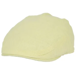 Mens Linen Flat Cap