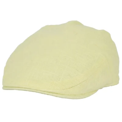 Mens Linen Flat Cap
