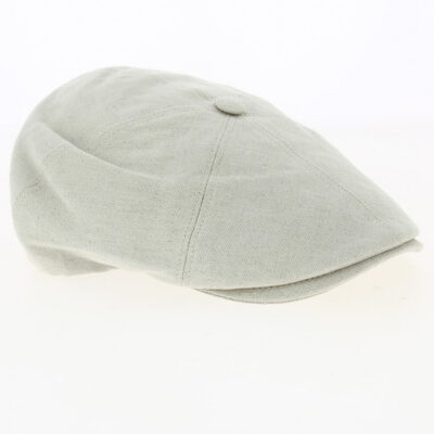 Organic Beige Newsboy Cap
