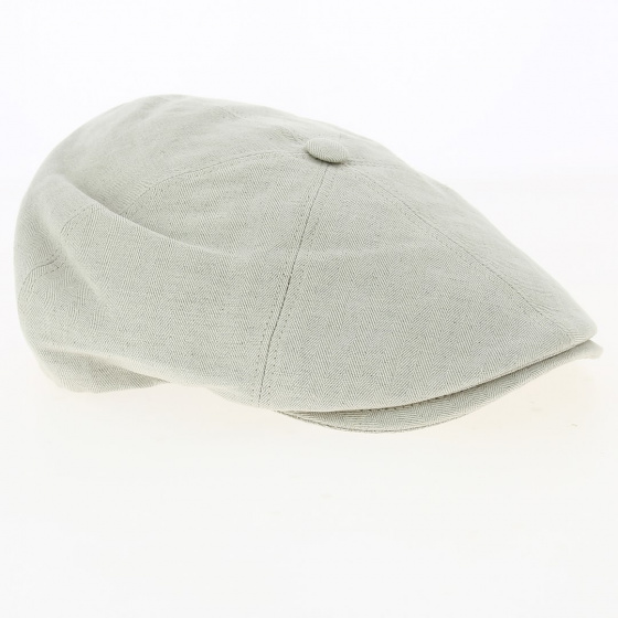 Organic Beige Newsboy Cap
