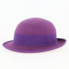 Purple Wool Felt Bowler Hat