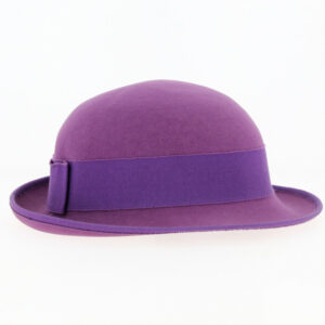 Purple Wool Felt Bowler Hat