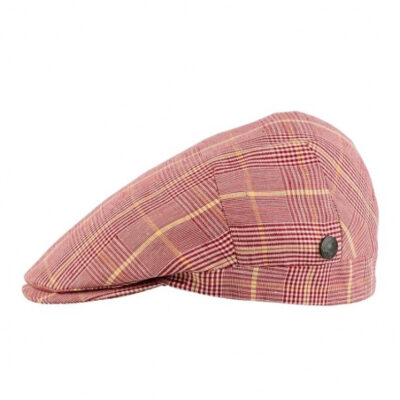 Red Checkered Capri Flat Cap