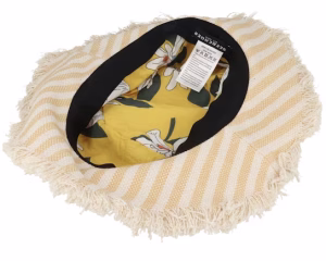 Stripy Fabric Linen Honey Bucket