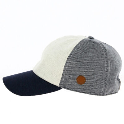 Tricolor Macey Linen Baseball Cap