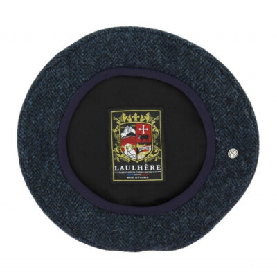 Tweed Germain Beret - Navy Blue