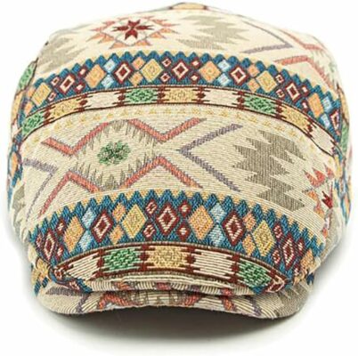 Womens Leopard Print Flat Cap