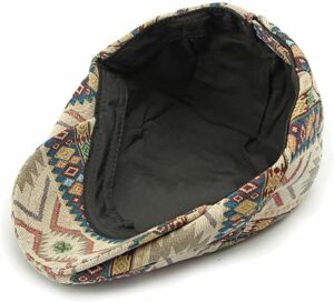 Womens Leopard Print Flat Cap