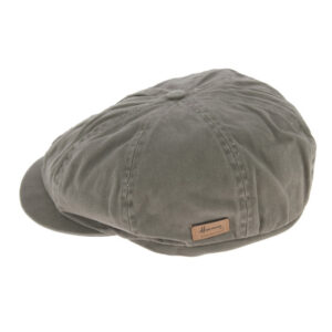 8 Panel Advencer Cotton Flat Cap Grey