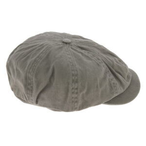 8 Panel Advencer Cotton Flat Cap Grey