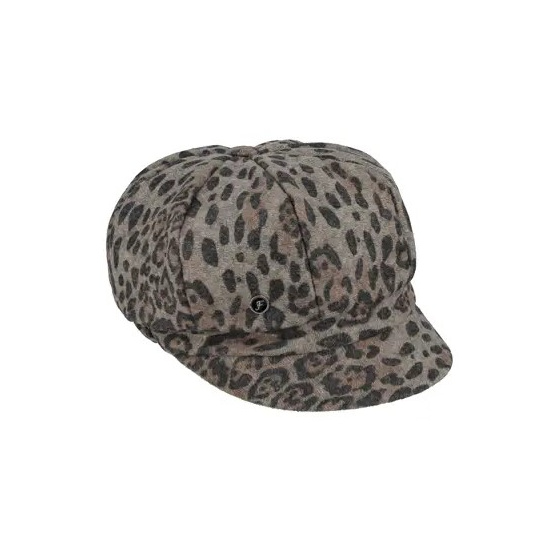 Alessia Leopard Bakerboy Cap