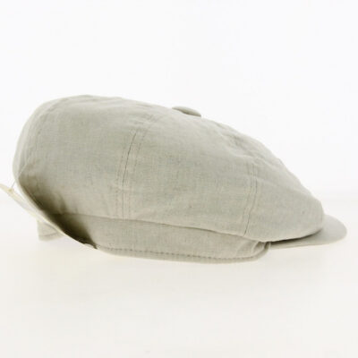 Beige Linen Hatteras Flat Cap