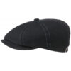 Black Cotton Newsboy Cap